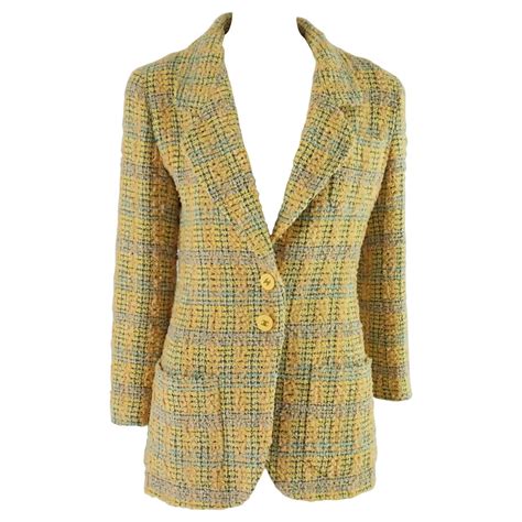 chanel yellow tweed|chanel tweed suit pink.